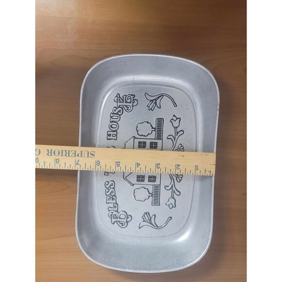 Wilton Armetale Bless This House Pewter Serveware #A60 - Picture 5 of 9